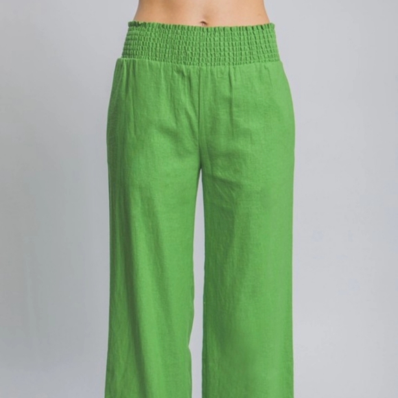 #23 SALE 🛑S, M, L  Linen Pants with Smocked Waist - Picture 6 of 16